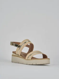 Sandali tacco 3cm pelle Donna Sandali Tacco Basso