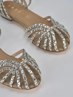 Sale Sandali tacco 1cm pelle Donna Sandali Tacco Basso