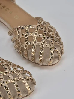 Clearance Sandali tacco 1cm pelle Donna Sandali Tacco Basso