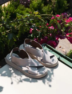 Discount Sandali tacco 2cm pelle Donna Sandali Tacco Basso