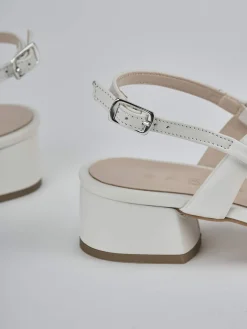 Outlet Sandali tacco 3cm pelle Donna Sandali Tacco Basso