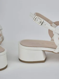 Best Sandali tacco 3cm pelle Donna Sandali Tacco Basso