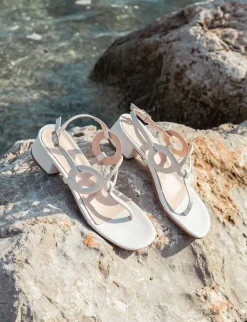 Best Sandali tacco 3cm pelle Donna Sandali Tacco Basso