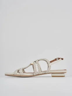 New Sandali tacco 1cm pelle Donna Sandali Tacco Basso