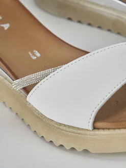 Clearance Sandali tacco 2cm pelle Donna Sandali Tacco Basso