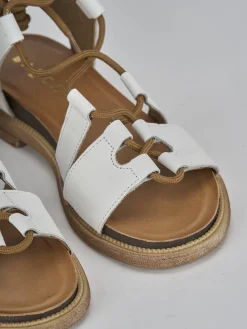 New Sandali tacco 1cm pelle Donna Sandali Tacco Basso