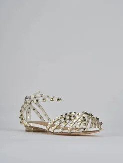 Outlet Sandali tacco 1cm pelle Donna Sandali Tacco Basso