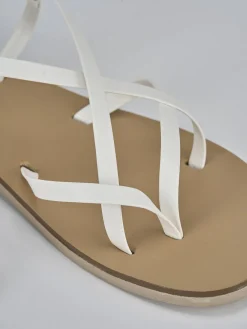 Hot Sandali tacco 1cm pelle Donna Sandali Tacco Basso