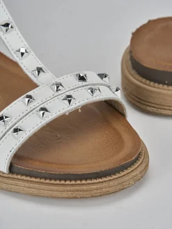 Sandali tacco 1cm pelle Donna Sandali Tacco Basso