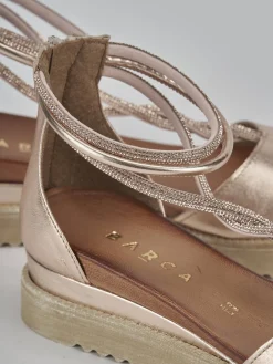 New Sandali tacco 3cm pelle Donna Sandali Tacco Basso