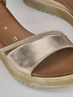 Sale Sandali tacco 2cm pelle Donna Sandali Tacco Basso