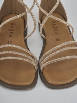 Hot Sandali tacco 1cm pelle Donna Sandali Tacco Basso