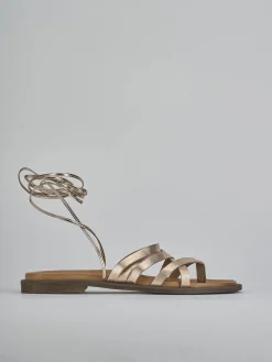 Outlet Sandali tacco 1cm pelle Donna Sandali Tacco Basso