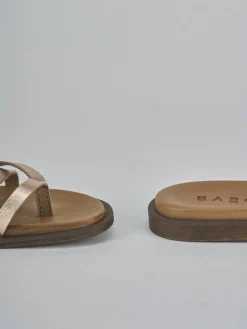 Outlet Sandali tacco 1cm pelle Donna Sandali Tacco Basso