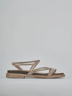 New Sandali tacco 2cm pelle Donna Sandali Tacco Basso