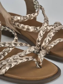 Online Sandali tacco 1cm pelle Donna Sandali Tacco Basso