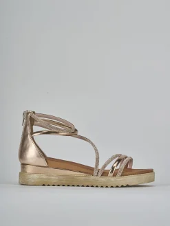 Sandali tacco 2cm pelle Donna Sandali Tacco Basso