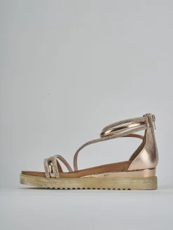 Sandali tacco 2cm pelle Donna Sandali Tacco Basso