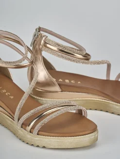 Sandali tacco 2cm pelle Donna Sandali Tacco Basso