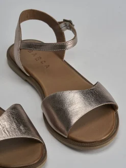 Hot Sandali tacco 1cm pelle Donna Sandali Tacco Basso