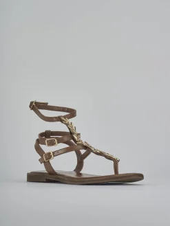 Sale Sandali tacco 1cm pelle Donna Sandali Tacco Basso