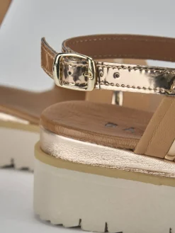 Hot Sandali tacco 3cm pelle Donna Sandali Tacco Basso