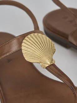 Discount Sandali tacco 1cm pelle Donna Sandali Tacco Basso