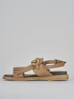 Sandali tacco 2cm pelle Donna Sandali Tacco Basso