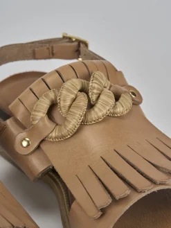 Sandali tacco 2cm pelle Donna Sandali Tacco Basso