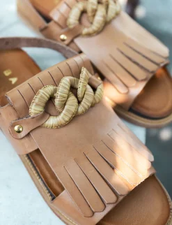 Sandali tacco 2cm pelle Donna Sandali Tacco Basso