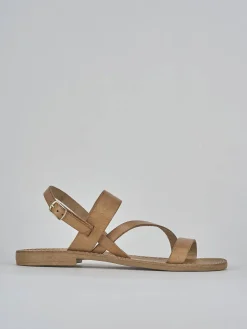 New Sandali tacco 1cm pelle Donna Sandali Tacco Basso