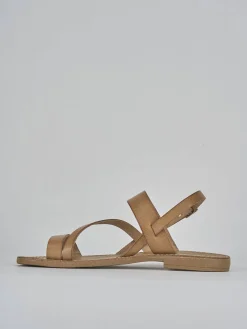 New Sandali tacco 1cm pelle Donna Sandali Tacco Basso