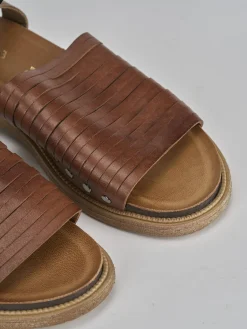 Discount Sandali tacco 1cm pelle Donna Sandali Tacco Basso