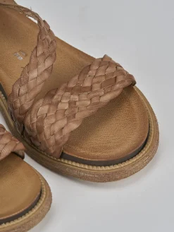 Discount Sandali tacco 1cm pelle Donna Sandali Tacco Basso