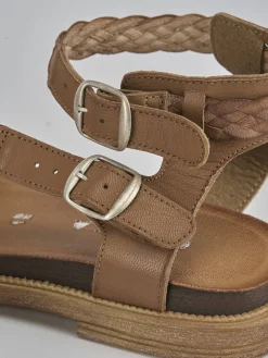 Discount Sandali tacco 1cm pelle Donna Sandali Tacco Basso