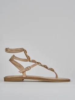 Clearance Sandali tacco 1cm pelle Donna Sandali Tacco Basso