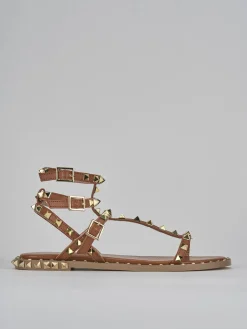 Discount Sandali tacco 1cm pelle Donna Sandali Tacco Basso