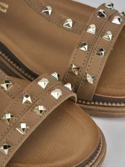 Discount Sandali tacco 1cm pelle Donna Sandali Tacco Basso