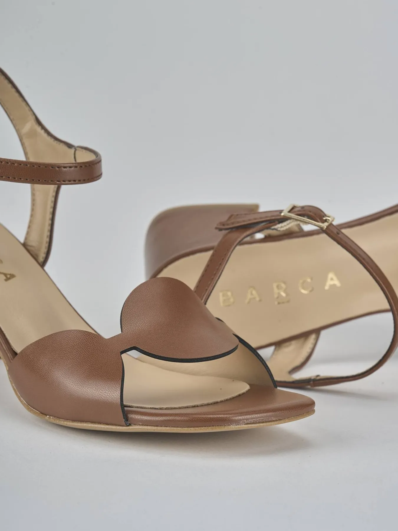 Clearance Sandali tacco 5cm pelle Donna Sandali Tacco Alto