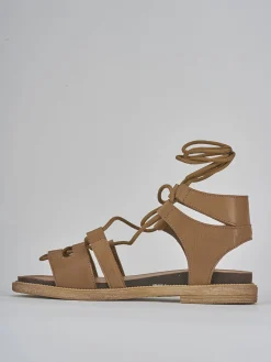 New Sandali tacco 1cm pelle Donna Sandali Tacco Basso