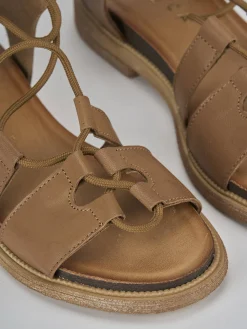 New Sandali tacco 1cm pelle Donna Sandali Tacco Basso