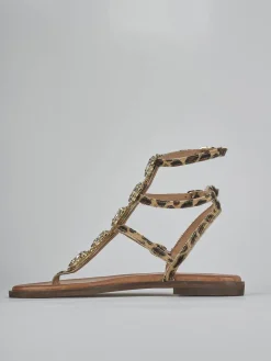 Clearance Sandali tacco 1cm pelle Donna Sandali Tacco Basso