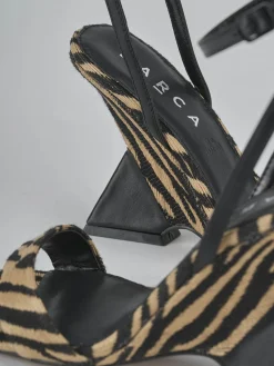 Outlet Sandali tacco 5cm pelle Donna Sandali Tacco Alto