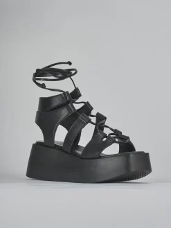 Clearance Sandali tacco 4cm pelle Donna Sandali Tacco Basso