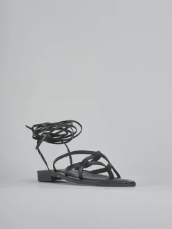 Outlet Sandali tacco 1cm pelle Donna Sandali Tacco Basso