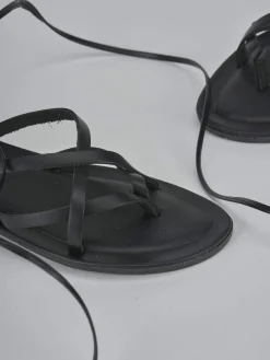 Outlet Sandali tacco 1cm pelle Donna Sandali Tacco Basso