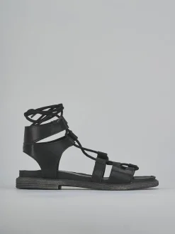 New Sandali tacco 1cm pelle Donna Sandali Tacco Basso