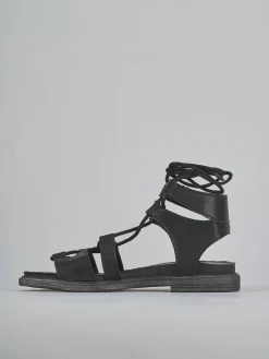 New Sandali tacco 1cm pelle Donna Sandali Tacco Basso