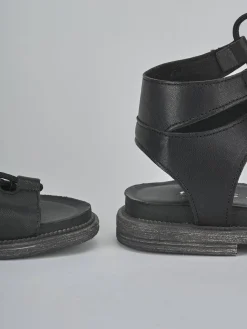 New Sandali tacco 1cm pelle Donna Sandali Tacco Basso