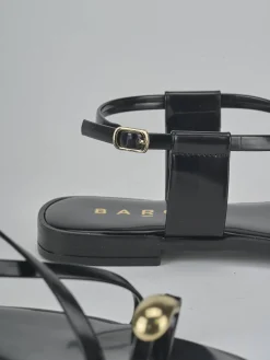 Hot Sandali tacco 1cm pelle Donna Sandali Tacco Basso